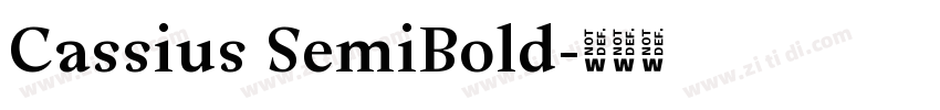 Cassius SemiBold字体转换